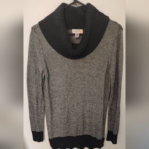 loft striped cowl neck sweater
